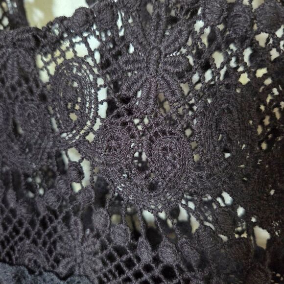 EUC LPOL BLACK VELVET AND LACE SWING STYLE TANK TOP SIZE L - Picture 11 of 16